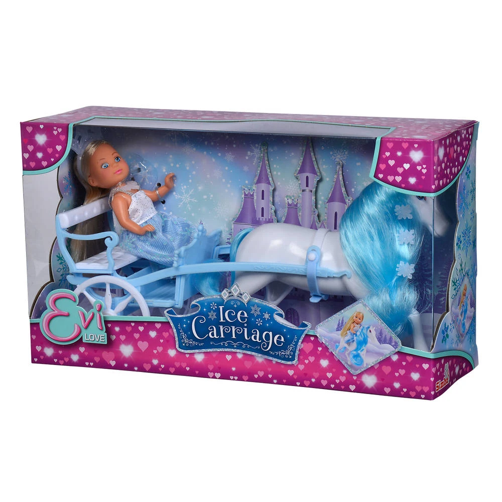 Evi Pop Met Ijskoets En Paard - 12 Cm 2 Evi Pop Met Ijskoets En Paard - 12 Cm - Afbeelding 2