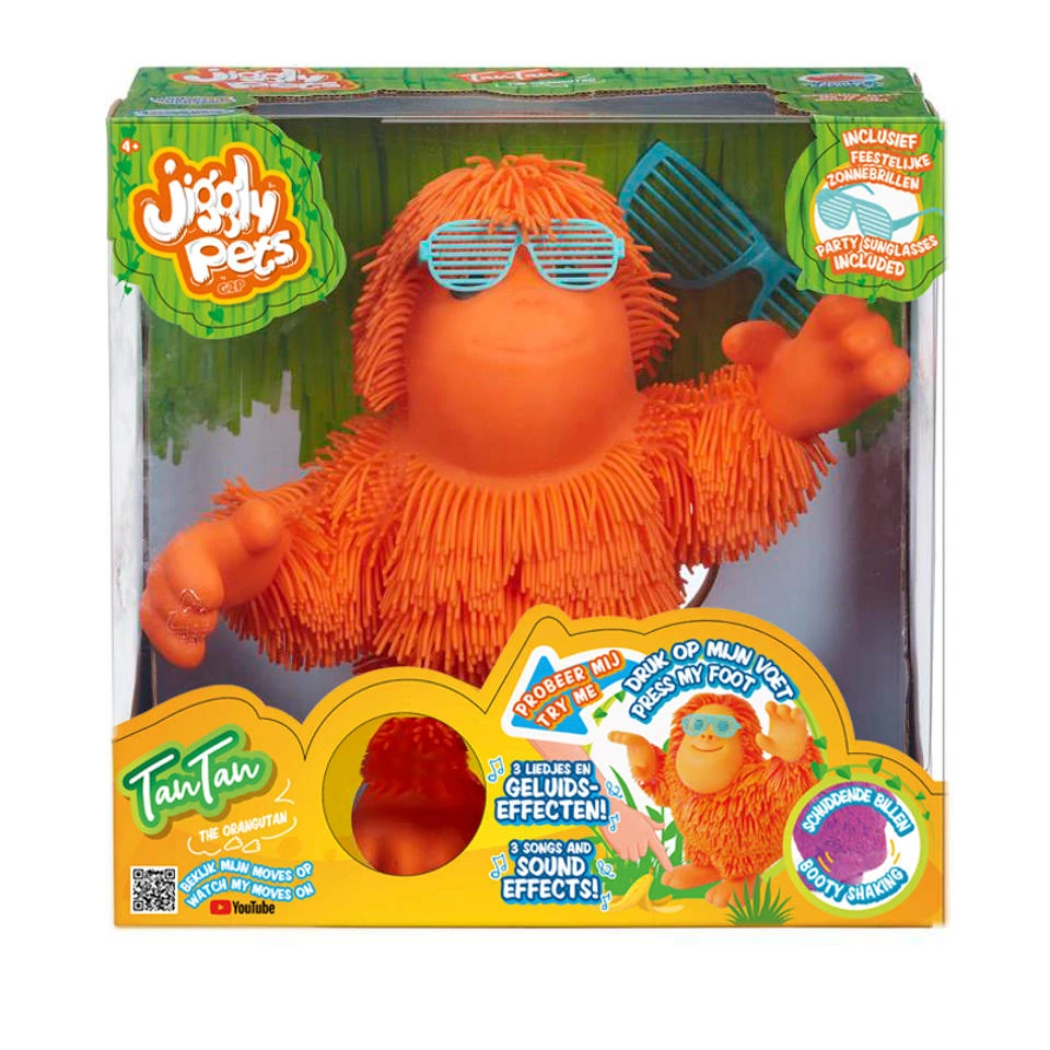 Jiggly Pets Tan-Tan Orang-oetan 2 Jiggly Pets Tan-Tan Orang-oetan - Afbeelding 2