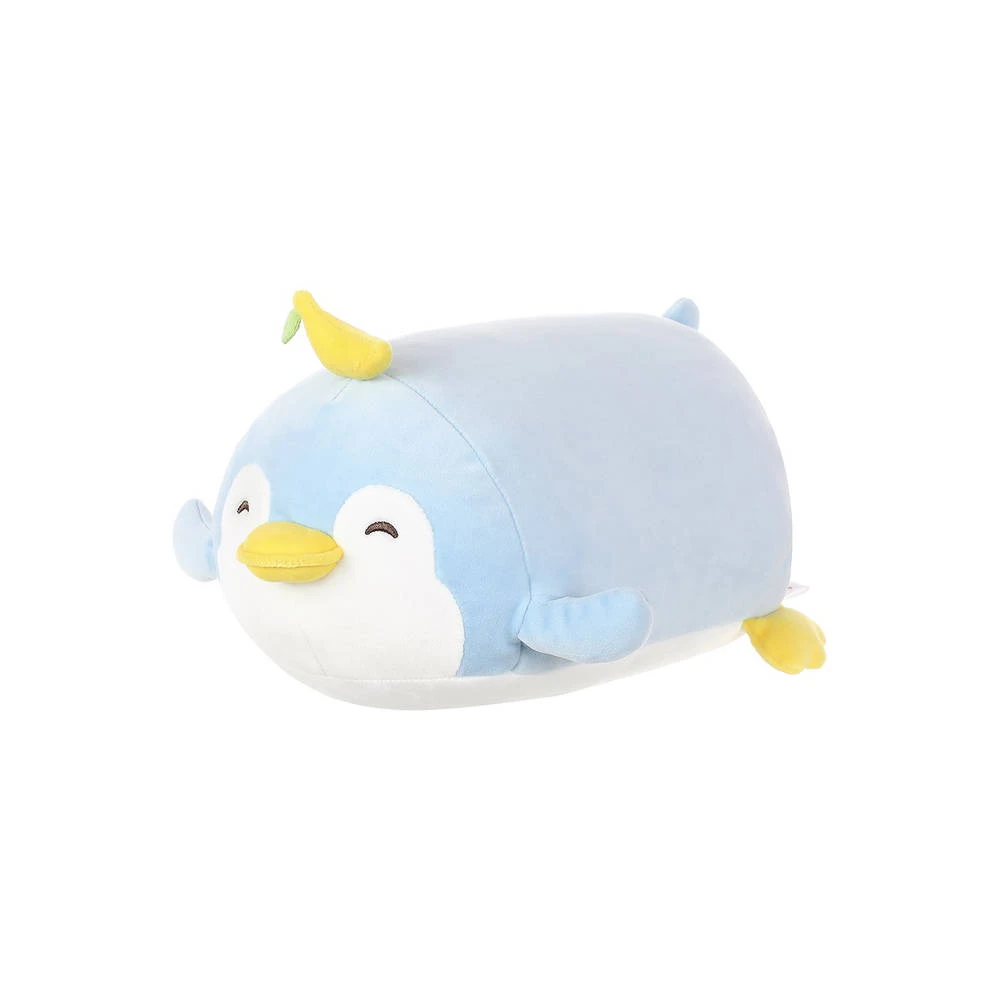 Miniso Pluchen Liggende Pinguïn Met Banaan - Blauw 1 Miniso Pluchen Liggende Pinguïn Met Banaan - Blauw