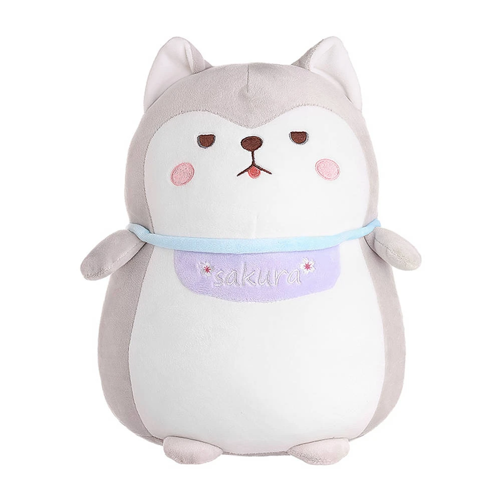 Miniso Pluchen Husky Sakura - Grijs 1 Miniso Pluchen Husky Sakura - Grijs