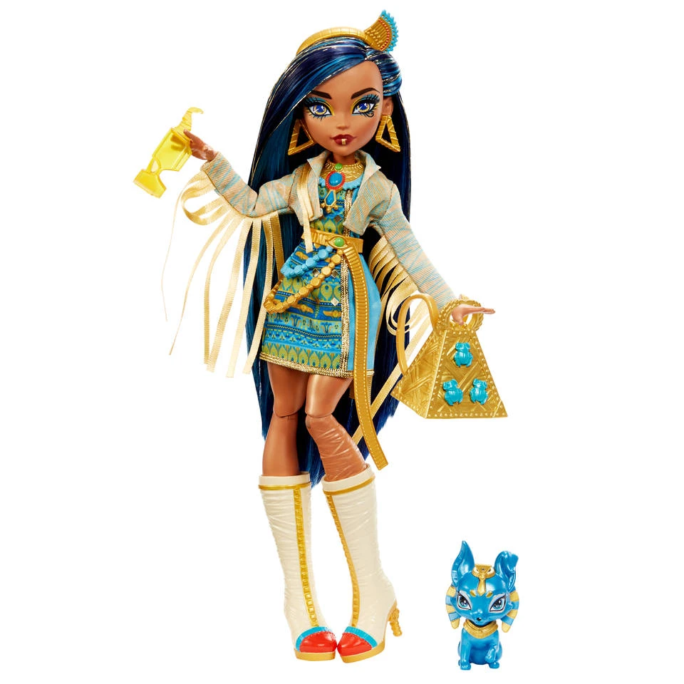 MATTEL Monster High Cleo De Nile Pop Met Huisdier En Accessoires 2 MATTEL Monster High Cleo De Nile Pop Met Huisdier En Accessoires - Afbeelding 2
