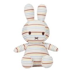 Nijntje X Little Dutch Vintage Sunny Stripes All Over Knuffel - 25 Cm