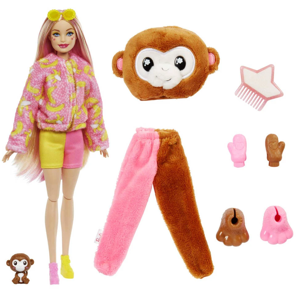 Barbie Cutie Reveal Jungle Aap Pop 2 Barbie Cutie Reveal Jungle Aap Pop - Afbeelding 2