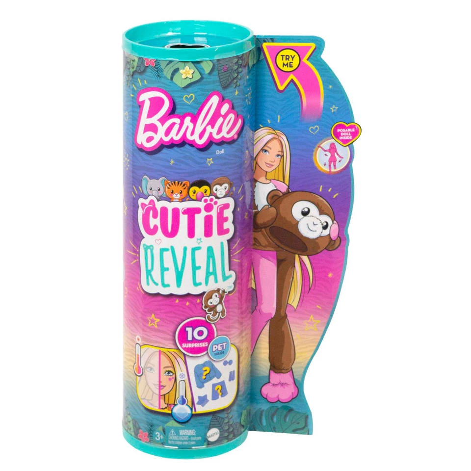 Barbie Cutie Reveal Jungle Aap Pop 4 Barbie Cutie Reveal Jungle Aap Pop - Afbeelding 4