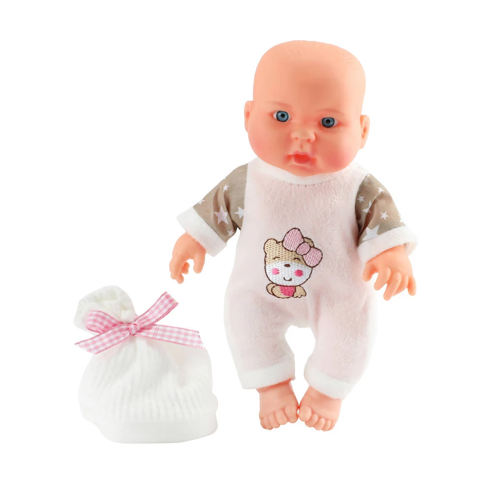 No Brand Baby Beau Pop Met Muts - 23 Cm 2 No Brand Baby Beau Pop Met Muts - 23 Cm - Afbeelding 2