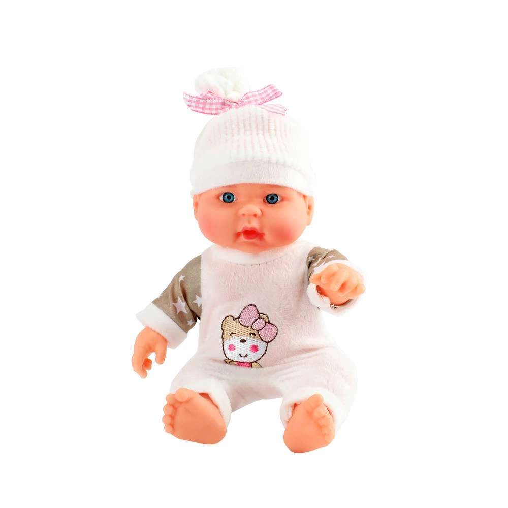 No Brand Baby Beau Pop Met Muts - 23 Cm 3 No Brand Baby Beau Pop Met Muts - 23 Cm - Afbeelding 3
