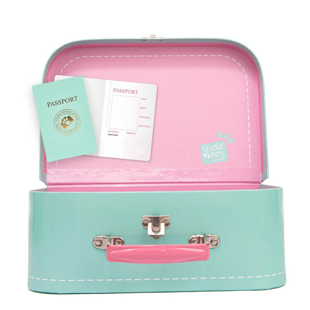 No Brand Studio Pets Koffertje Voor 23 Cm Knuffels - Turquoise 2 No Brand Studio Pets Koffertje Voor 23 Cm Knuffels - Turquoise - Afbeelding 2